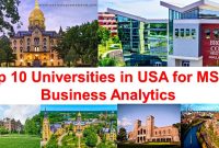 Top 10 Best Universities in the USA for a Master's in Business Analytics