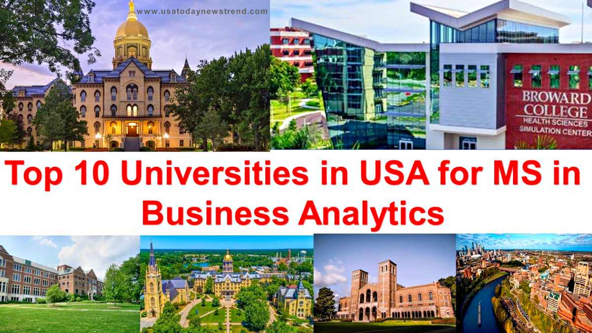 Top 10 Best Universities in the USA for a Master's in Business Analytics